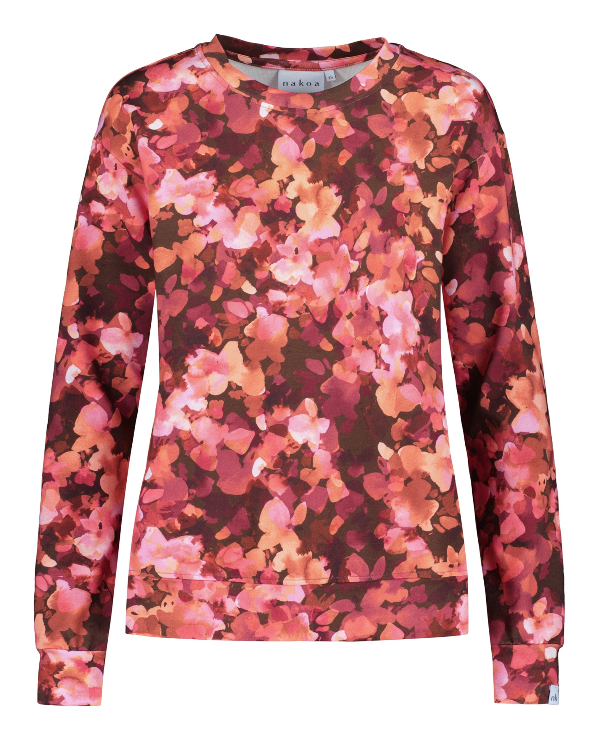 Casual Chic Print Shirt, Scarlet Petals