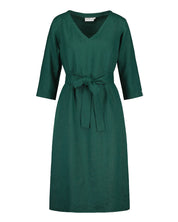 Vera Linen Dress, Evergreen