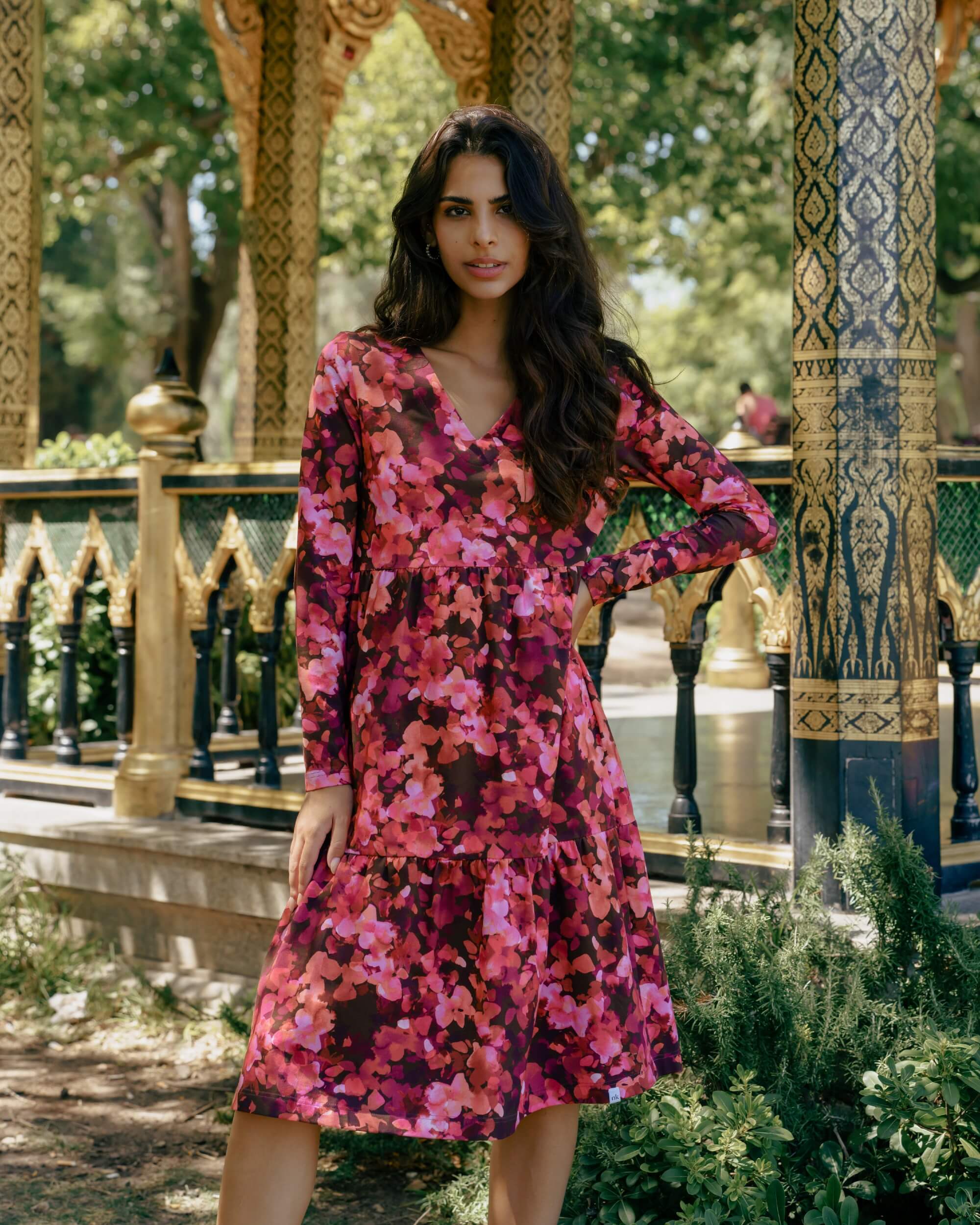 Amélie Dress kerrosmekko, Scarlet Petals