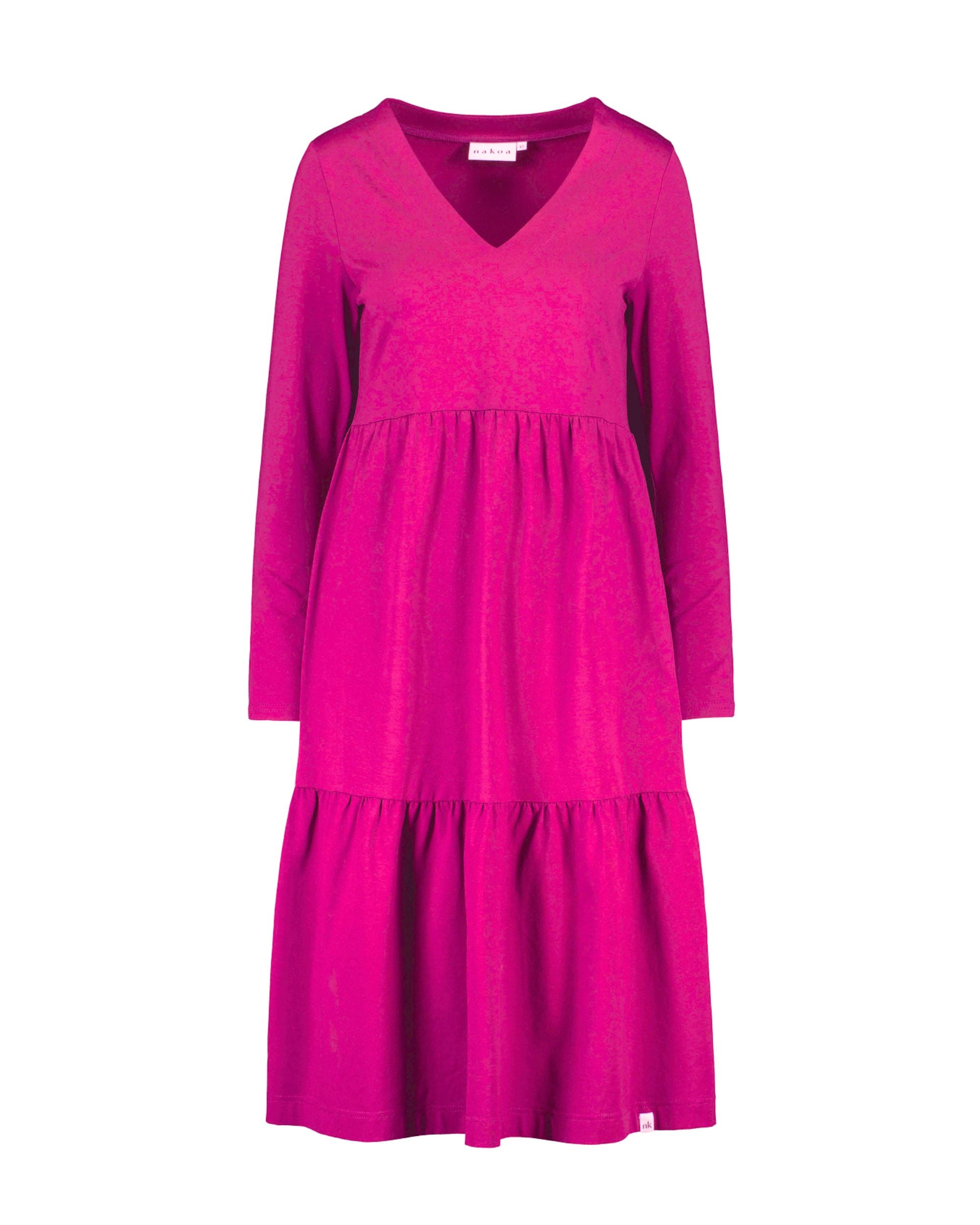 Amélie Dress layered dress, Festival Fuschia