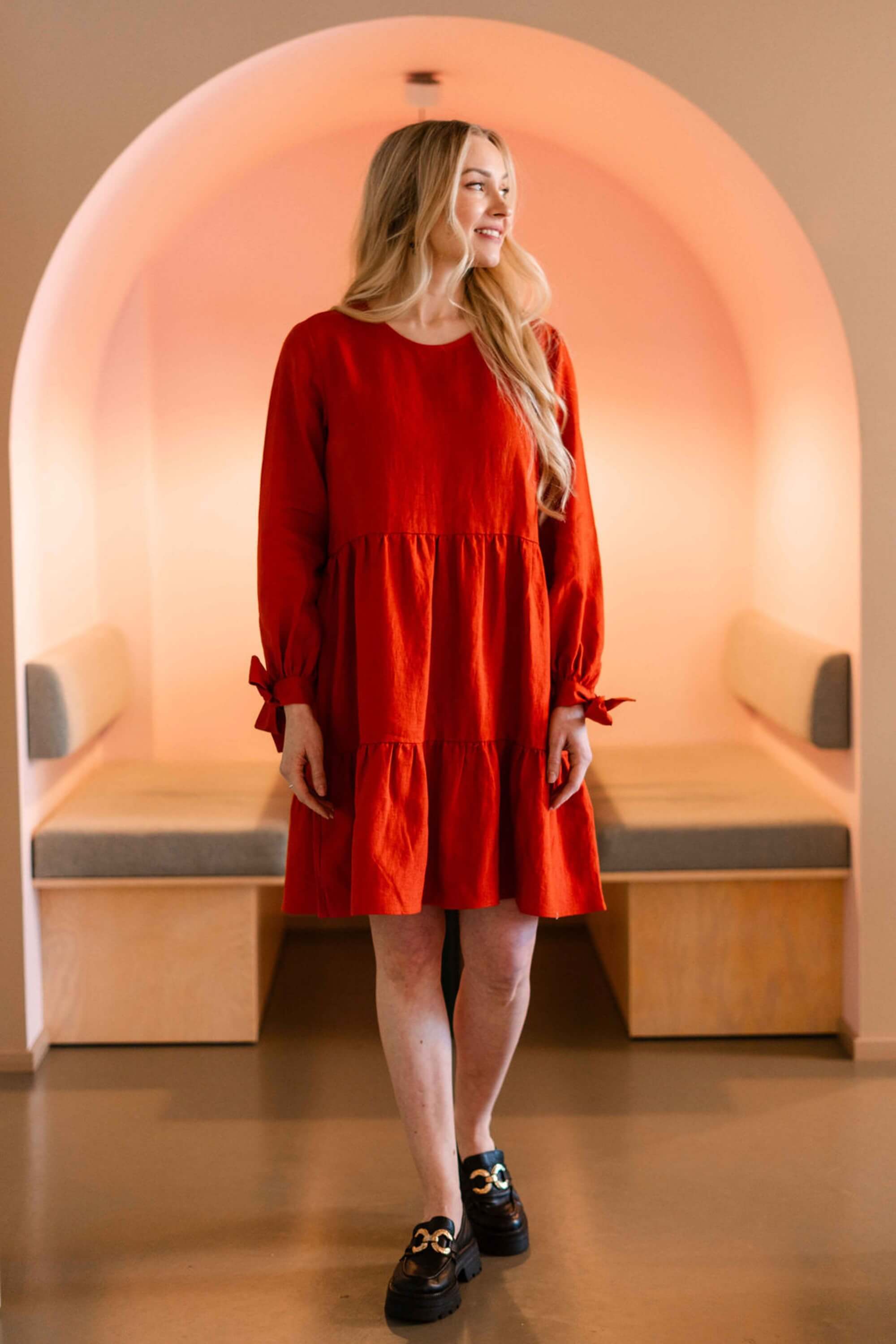 Hailey Dress, Burnt Orange