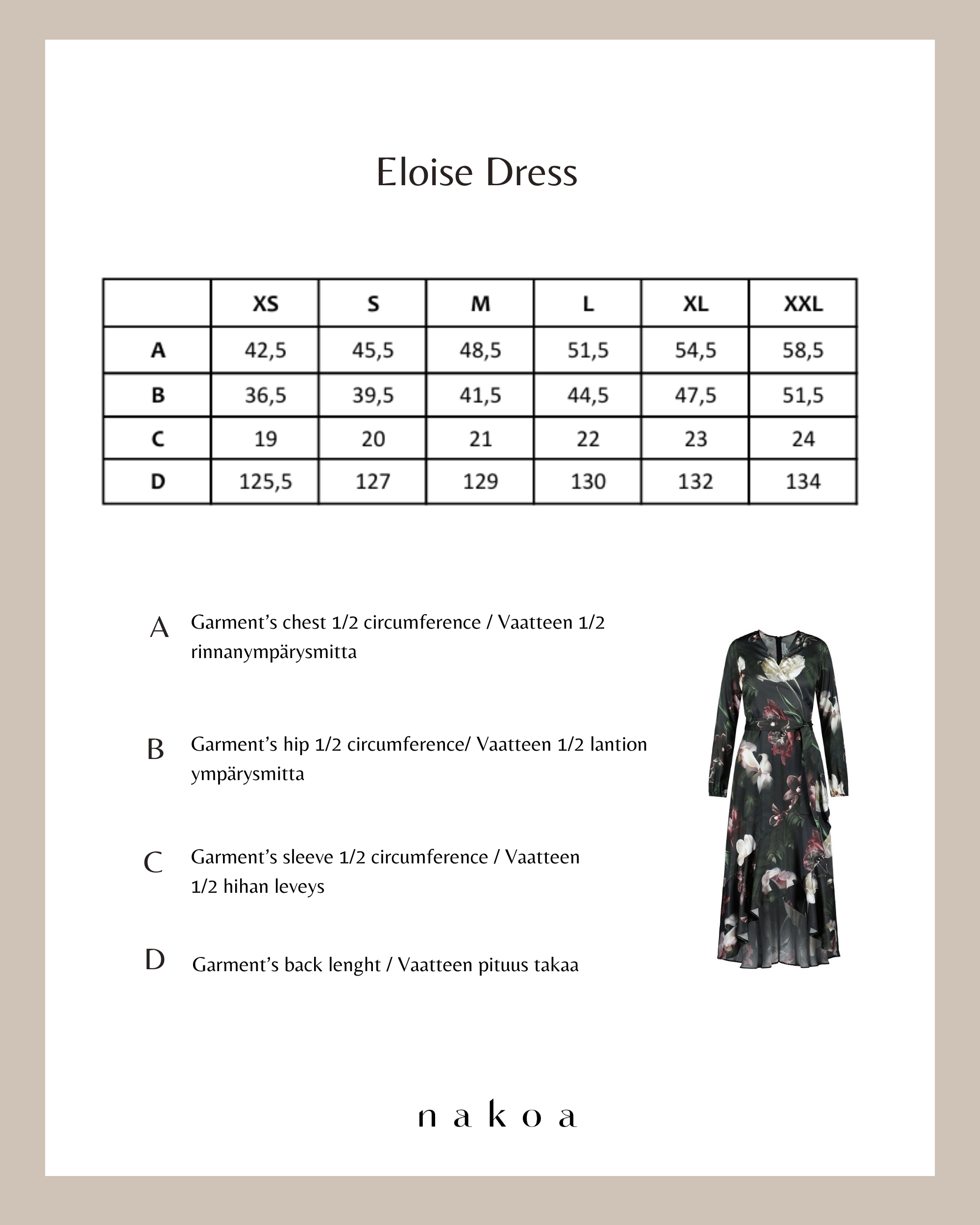 Eloise-Kleid, Noir