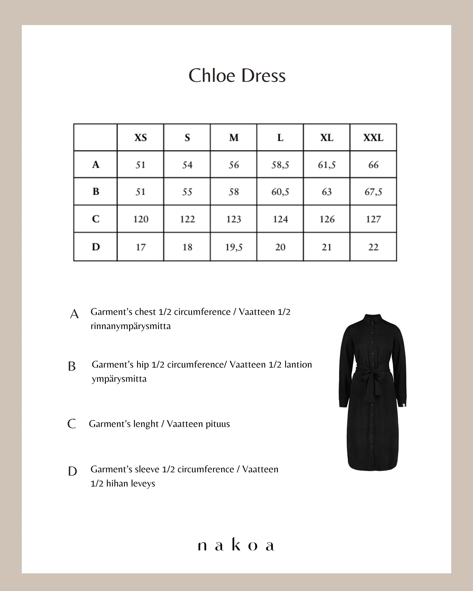 Chloe Dress, Black Leo