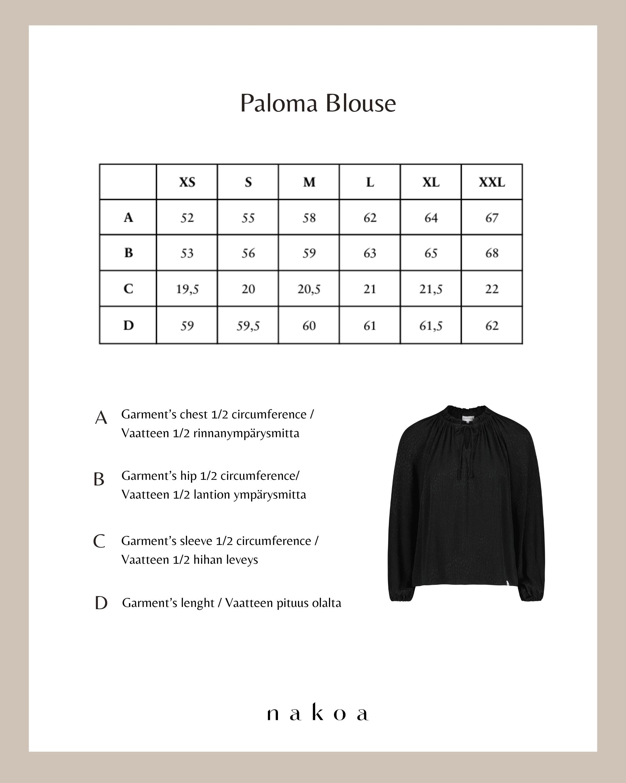 Paloma Blouse, Black Leo