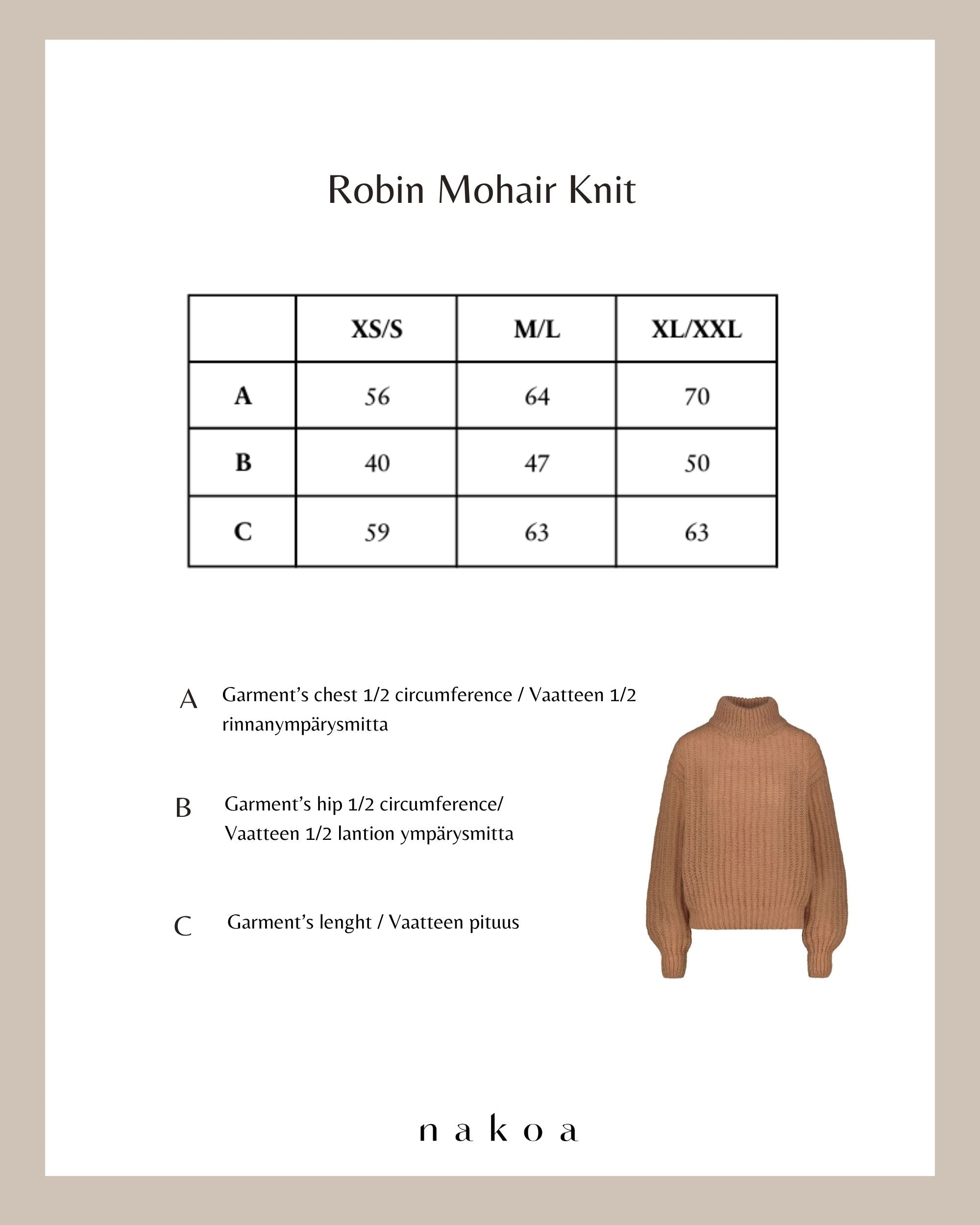 Robin Mohair Knit, Caramel