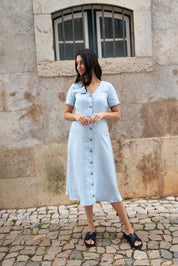 Penelope Dress, Sky Blue