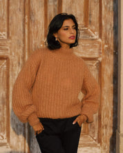 Robin Mohair Knit, Caramel